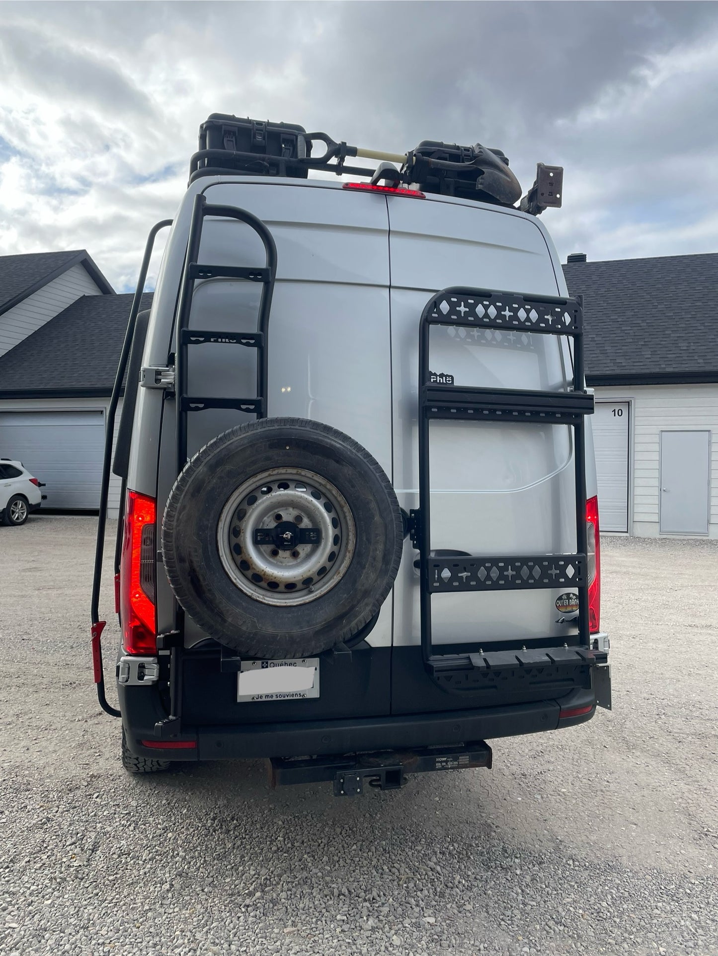 Support de pneu de secours avec échelle – Sprinter 2019+ charnière 270 degrés