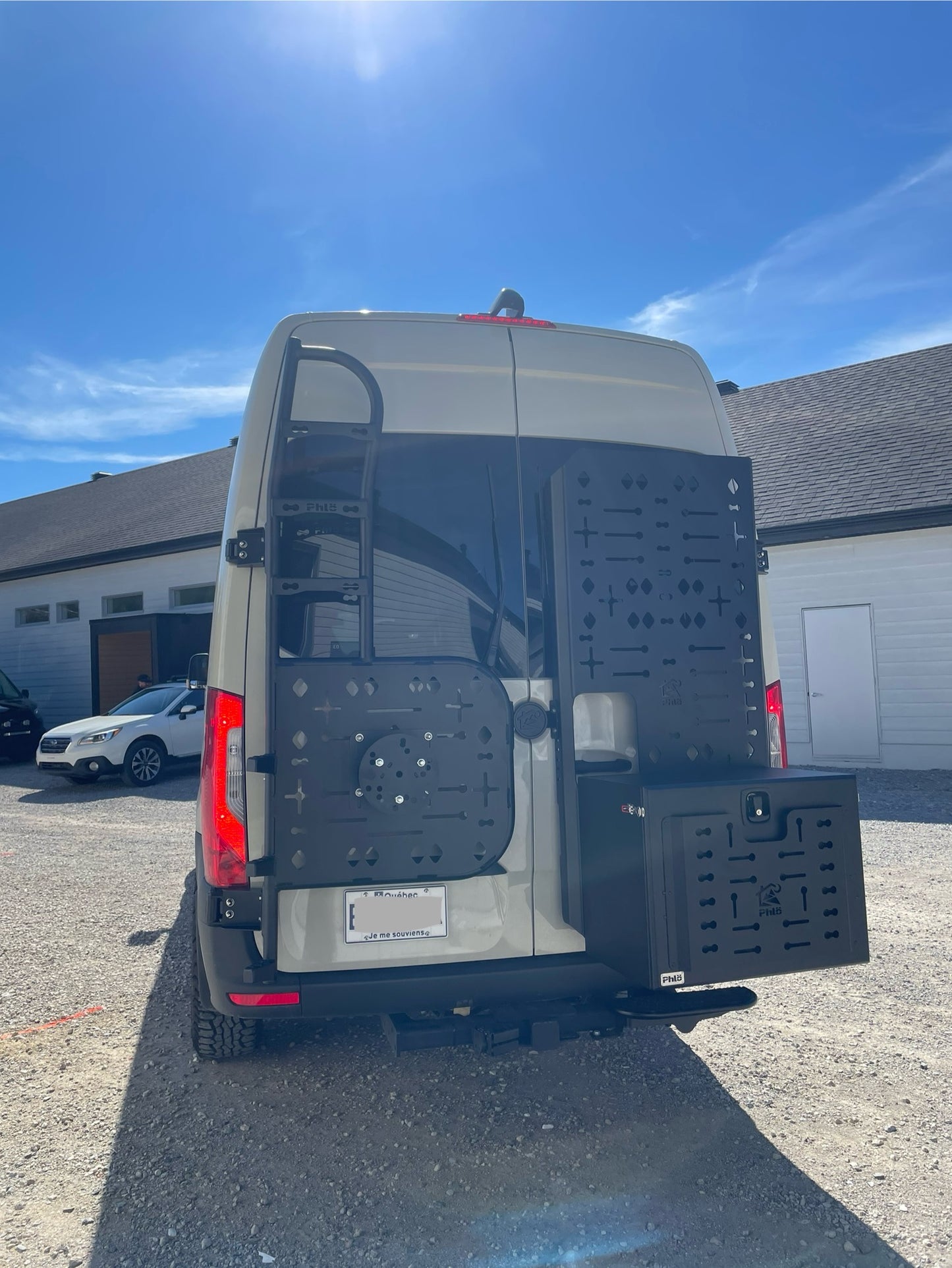 Support de pneu de secours avec échelle – Sprinter 2019+ charnière 180 degrés