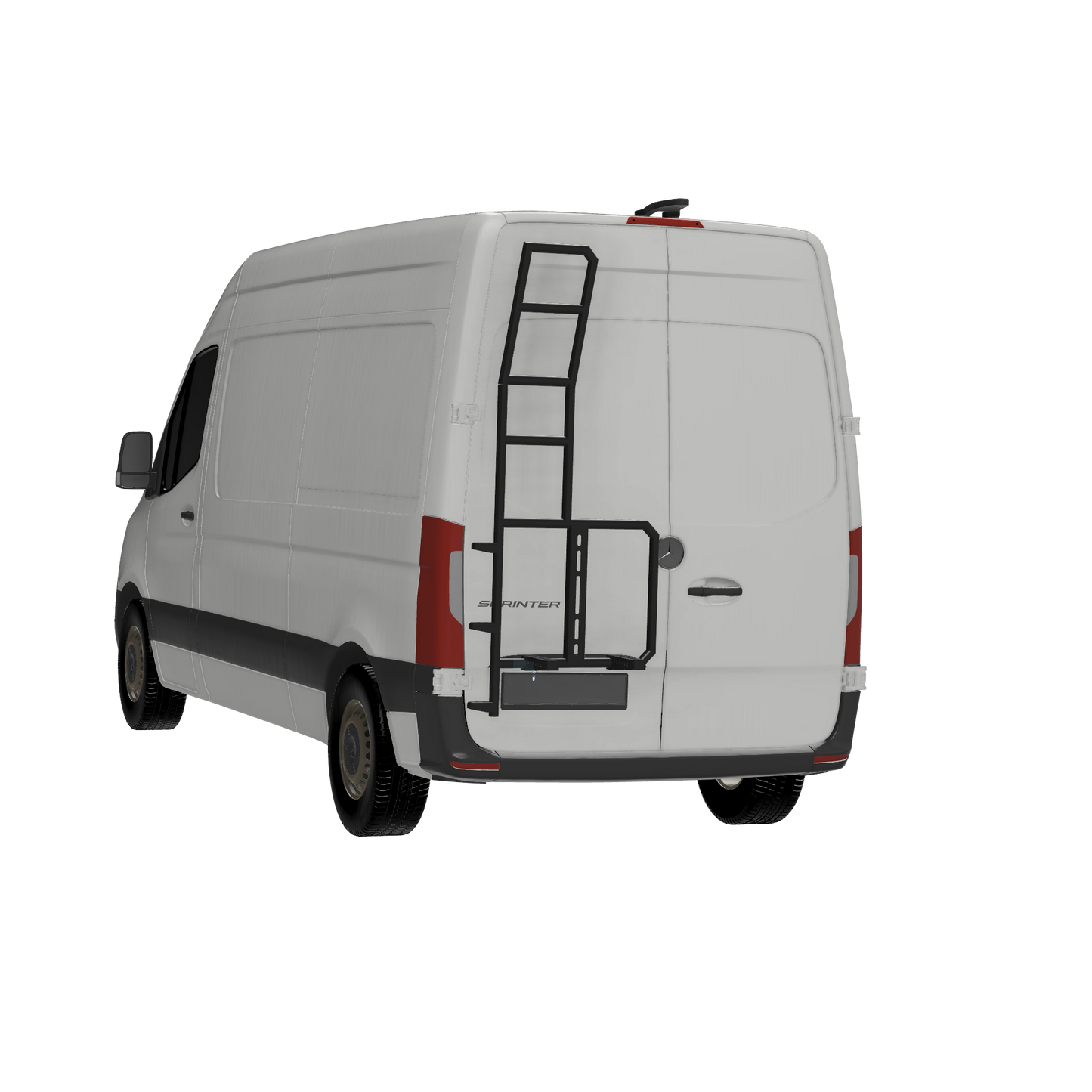 Support de pneu de secours avec échelle – Sprinter 2019+ charnière 180 degrés