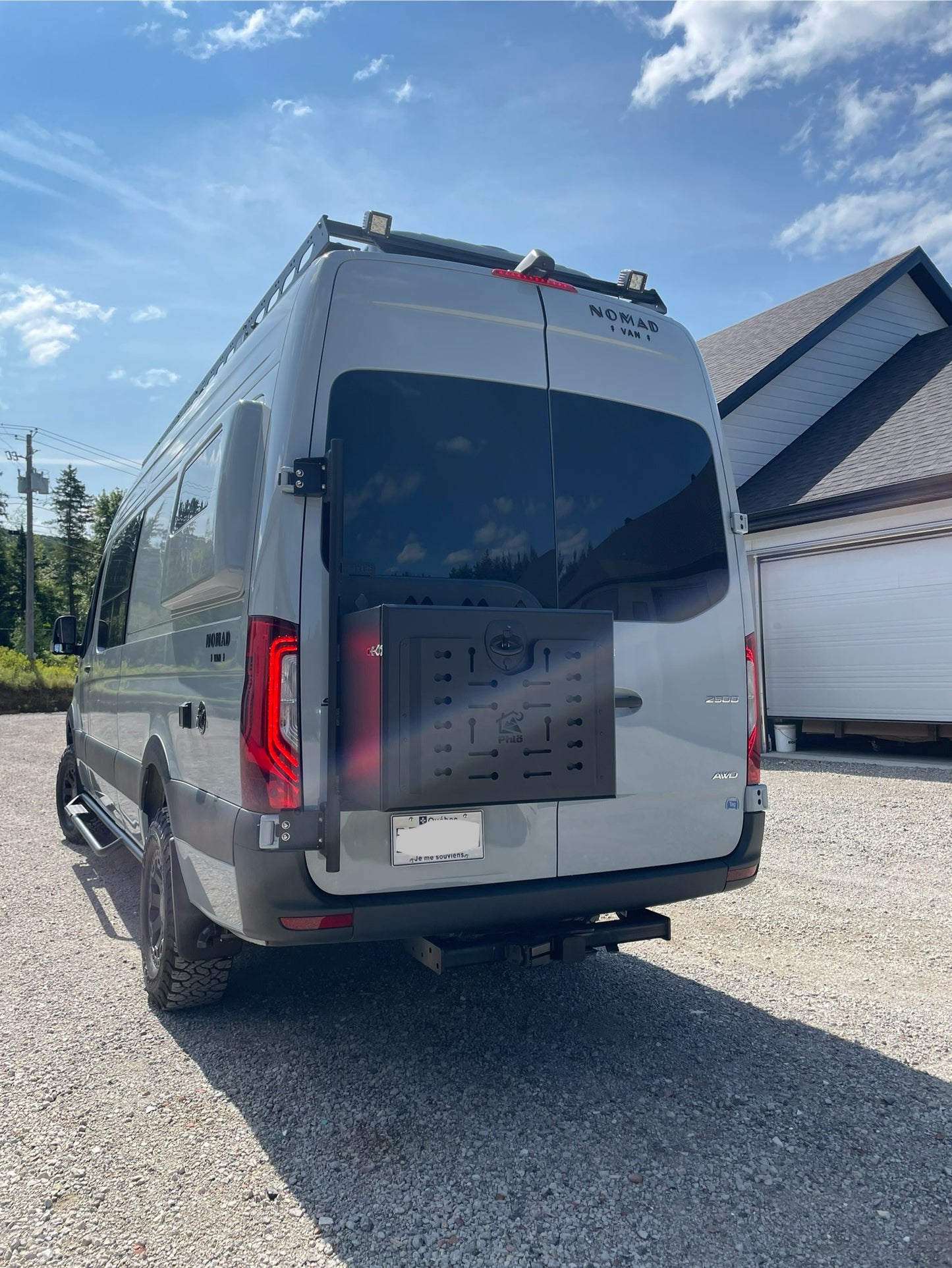 Support de pneu de secours - Porte gauche - Sprinter 2019+ charnière 180