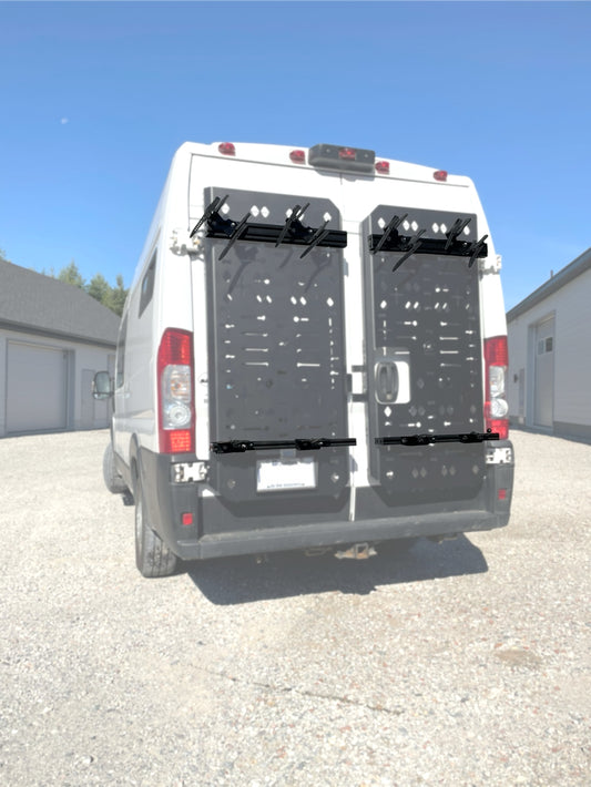 Phlosystem bicycle transport kit highlighting the handlebars support system.