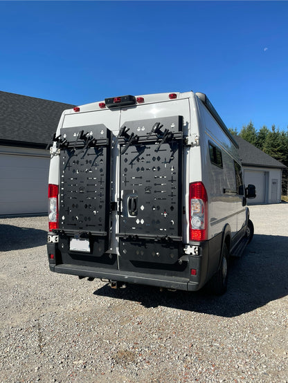 Phlosystem bicycle transport kit installed on both doors