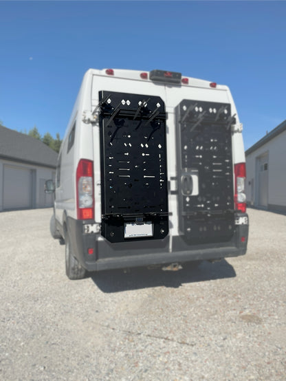 Phlosystem left side rear door accessory panel installed on a class B vehicle
