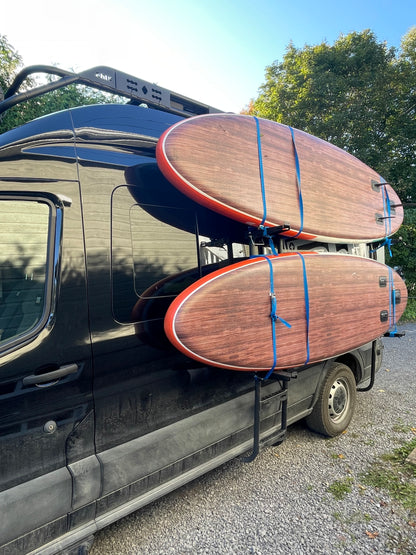 Phlosystem paddle board carrier system for van