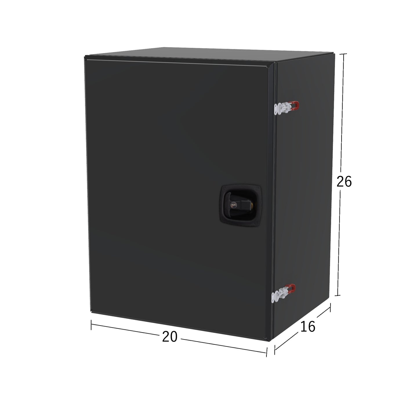 dimensions of external vertical basic storage chest for class B vehicles 