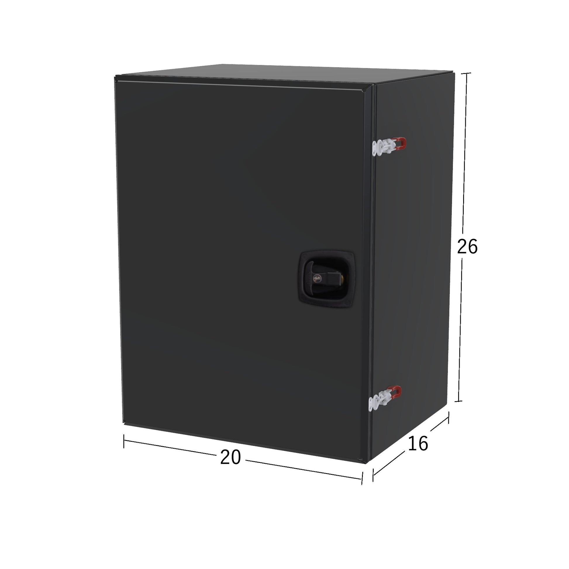 dimensions of external vertical basic storage chest for class B vehicles 
