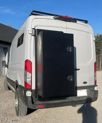 phlosystem vertical storage chest installed on a ford transit