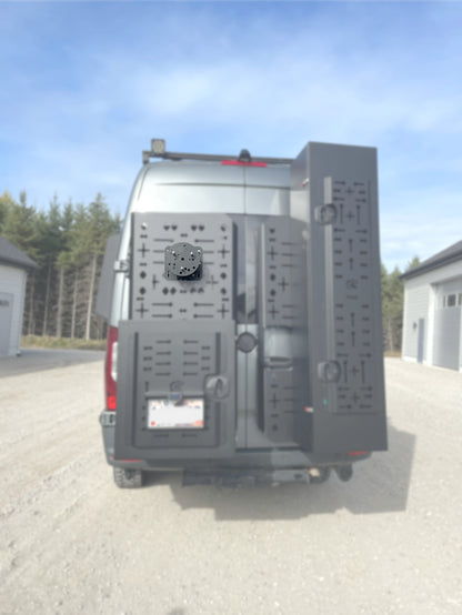 spare tire mount for accessory panel